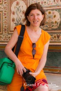 Heidi at Amber Fort, near Jaipur, the Pink City, Rajasthan, India