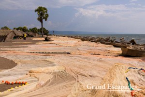 Fisher village of Butiaba, on the shores of Lake Albert, North Uganda, Africa