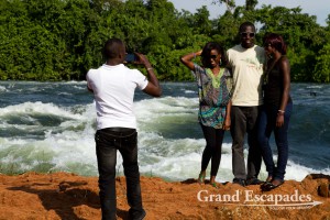 At Bujagali Falls , near Jinja, Uganda