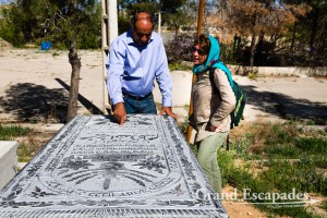 At the Jewish Cemetery in Pir-e-Bakran, south of Esfahan, Iran