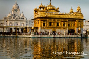 Harmandir Sahib or Darbar Sahib, also referred to as the "Golden Temple", a prominent Sikh Gurdwara or Sikh temple, Amritsar, Punjab, India