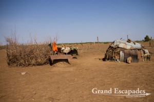 Dasanech Village, across the Omo River, near Omorate, Lower Omo Valley, South Ethiopia