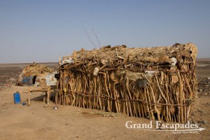 Hut in the Afar village of Hamed Ale, Danakil Depression, Ethiopia