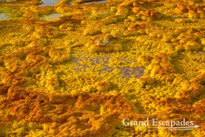 Sulphure rock formations of various colors, Dallol, Danakil Depression, Ethiopia