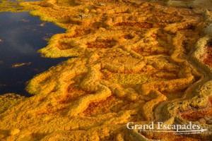 Sulphure rock formations of various colors, Dallol, Danakil Depression, Ethiopia