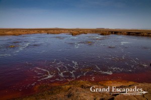 Sulphur hot spring - violently and noisily bubbling pools, Dallol, Danakil Depression, Ethiopia