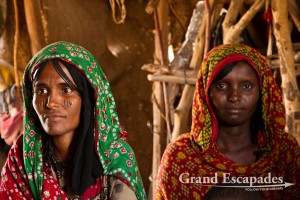 Afar women with scars as a sign of beauty, village of Hamed Ale, Danakil Depression