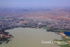 Lake Tana & Bahir Dar from a Plane, Ethiopia