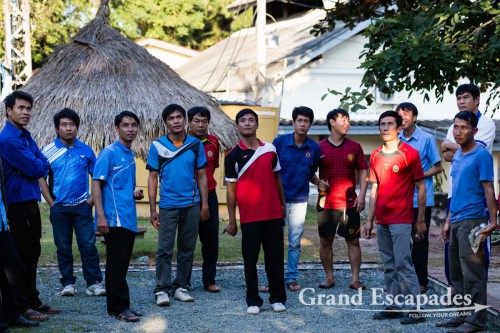 Competition of Pétanque in Luang Prabang, Laos