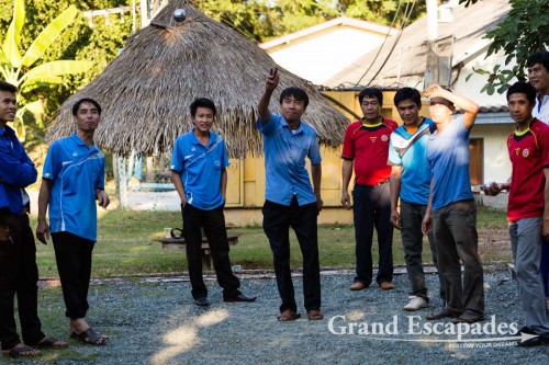 Competition of Pétanque in Luang Prabang, Laos