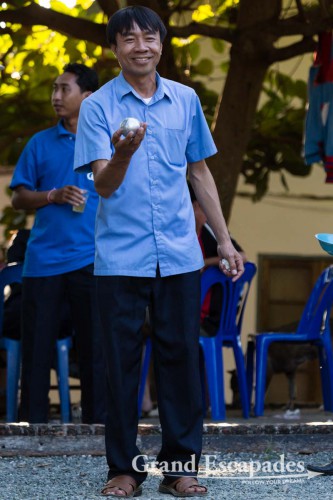 Competition of Pétanque in Luang Prabang, Laos