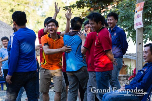 Competition of Pétanque in Luang Prabang, Laos