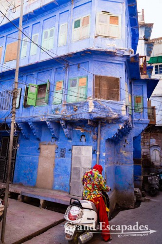 In the streets of Jodhpur, the Blue City, Rajasthan, India