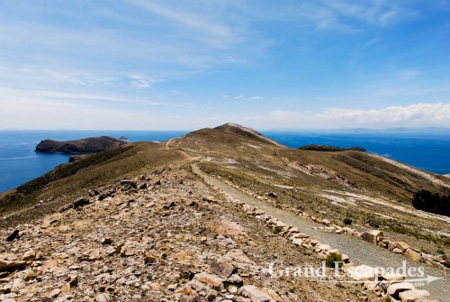 View of the north part of Isla del Sol, Lake Titicaca, Bolivia