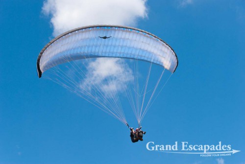 There is more challenging rafting down Rio Suarez, but Gilles wanted more, he reached for the sky. Tied to an instructor he took to the air over the ?Zona Tabaca? for about 20 minutes. This is the first time Heidi felt that she really missed out on something, because of her own mental limitations