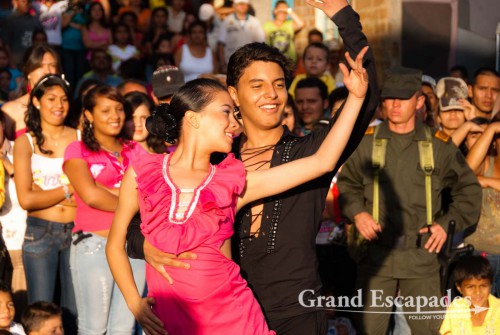 A group of twelve young dancers of the Academy of Ballet performed a medley of different dances (Salsa, Merengue, Tango, Vallenato, Brazilian Samba and even an Arabic dance), Medellin, Colombia
