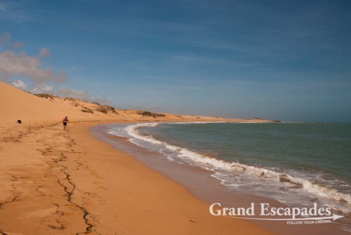 The next morning we set out for Taroa Beach, which even outdid Bahia Hondita. High-towering dunes roll into long stretches of golden sandy beaches. Naturally we tumbled, ran and slid down the dunes. Climbing up was less fun though. It was just us, and nobody anywhere near us