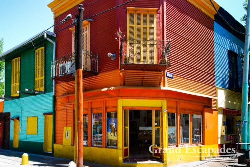 The "Caminito", the street in La Boca that is famous for its painted houses, Buenos Aires, Argentina, South America