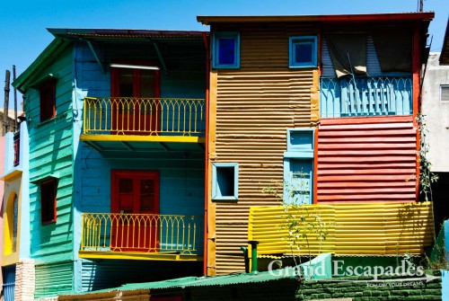 The "Caminito", the street in La Boca that is famous for its painted houses, Buenos Aires, Argentina, South America