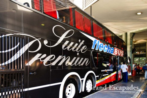 Cruising in one of the luxurious Suite Premium busses from FlechaBus, Argentina