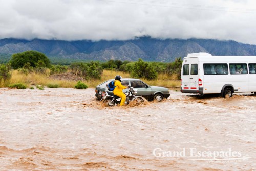 On the way, numerous flooded parts that had to be crossed