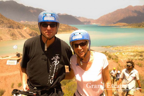 Then we went canopying, which means you glide high above the ground, your harness attached to a steel cable. The tour consisted of six "trips" organised like a circuit starting with a short glide to overcome the worst fears. After the first two trips we were not worrying anymore at all but simply were taking in the excitement