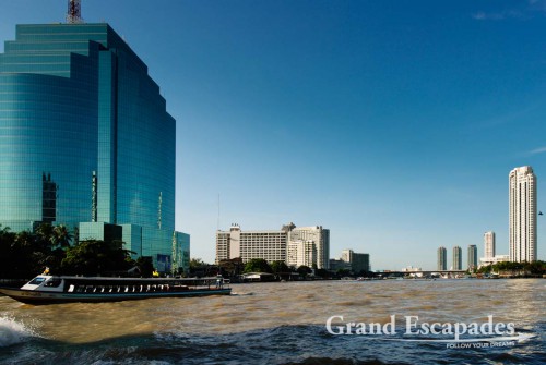 Boat is a good alternative to visit the various highlights of the city and escape the traffic... Bangkok, Thailand