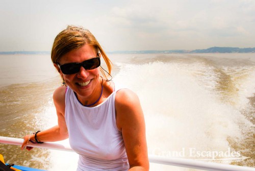Heidi at the Encuentro de los Aguas, Amazon River, Manaus, Brazil