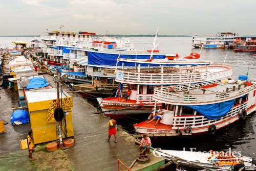Harbour of Manaus, on the Amazon River, Brazil, South America