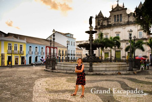 View of Praca Terreiro de Jesus, Salador de Bahia, Brazil