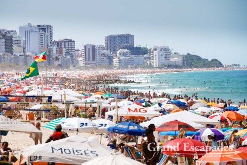 Ipanema Beach on the weekend in the winter ... Rio de Janeiro, Brazil