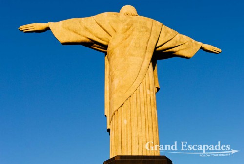 The world famous Cristo Redentor, a 38 meters high statue that definitely is one of Rio´s landmarks! Rio de Janeiro, Brazil