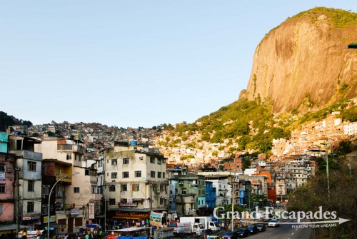 Rocinha, home to 180.000 people, is the biggest favela in Rio de Janeiro, Brazil