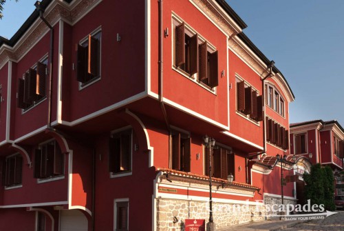 National Revival Architecture with colorful houses, old city of Plovdiv, Bulgaria, Europe