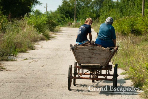 Horse cart, a typical means of transport in rural Bulgaria