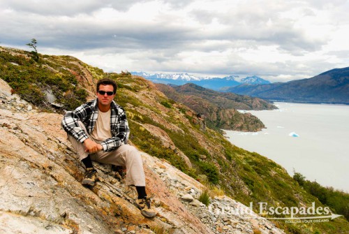 Trekking the "W" in Torres del Paine, Patagonia, Chile - View of Lago Grey on the way to Glaciar Grey