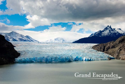 Trekking the "W" in Torres del Paine, Patagonia, Chile - Glaciar Grey or Grey Glacier, view from the Mirador, Torres del Paine National Park, South Chile, South America