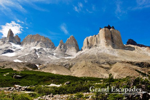 Trekking the "W" in Torres del Paine, Patagonia, Chile - La Valle de los Frances, oder der Tal der Franzosen, Torres del Paine Nationalpark, Puerto Natales, Chile