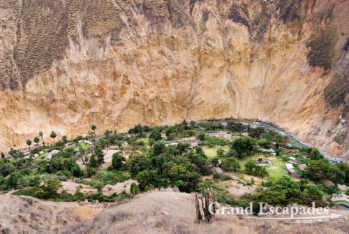 Trekking the Canyon de Colca, the 2nd deepest Canyon on earth, Cabanaconde, Peru - The Oasis in Sangalle where we would spend the second night ...