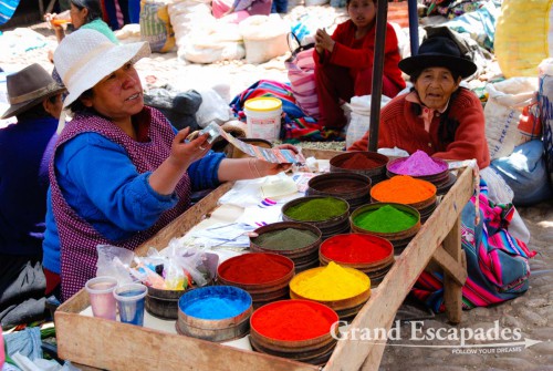 At the market in Pisac, Sacred Valley, near Cuzco, Peru, South America