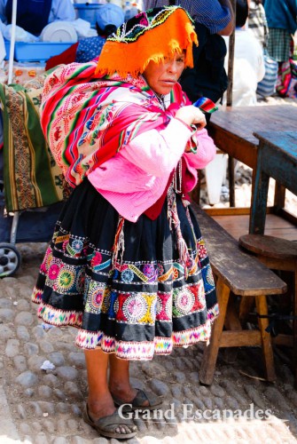 At the market in Pisac, Sacred Valley, near Cuzco, Peru, South America