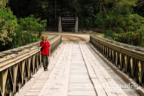 Bridge crossing the Urubamba River leading up to Machu Picchu