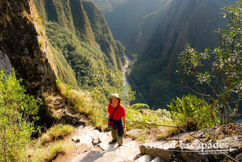 Climbing Wayna Picchu, Machu Picchu, Peru