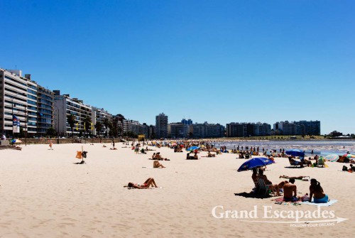 Playa Pocitos on a sunday, Montevideo, Uruguay, South America