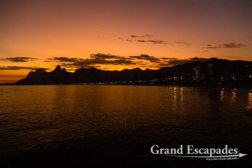 Sunset over Ipanema Beaqch, Rio de Janeiro, Brazil