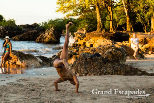 Capoeira training on the beaches of Morro de Sao Paulo, Salvador de Bahia, Brazil