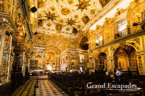 Inside the Church of São Francisco in Anchieta Plaza, Pelourinho, Salvador de Bahia, Brazil