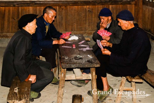 Inside the Drum Tower, in Pingtan Zhai, a Dong Village near Sanjiang, Guilin region, China