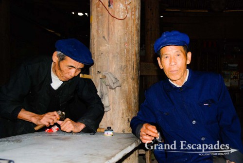 Inside the Drum Tower, in Pingtan Zhai, a Dong Village near Sanjiang, Guilin region, China