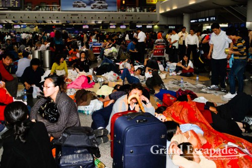 At Chengdu's Airport, after the Earthquake in Chengdu, on May 12th, 2008, at 14:28 - 7.9 on Richter Scale!